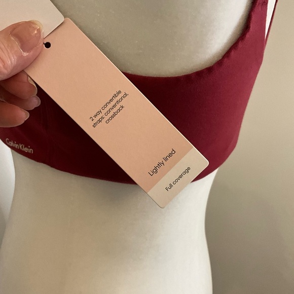 Calvin Klein Women's Bra - Rich Burgundy - Picture 7 of 8